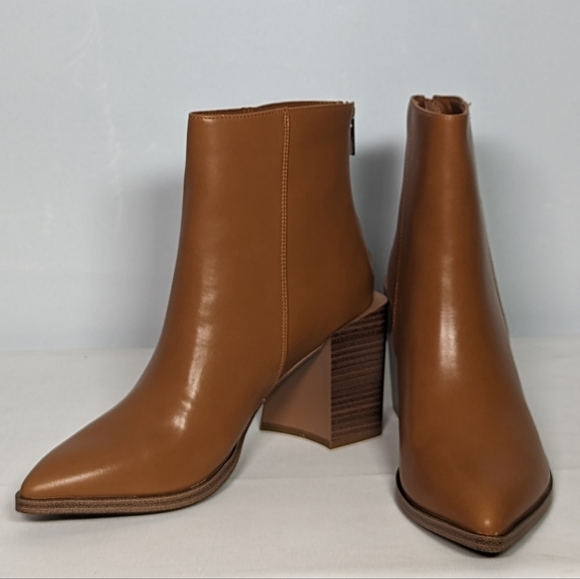 NEW Coutgo Womens Pointed Toe Ankle Boots Sz 9.5 tan - Picture 2 of 4